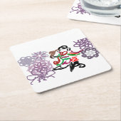 Holiday Kiss  スクエアペーパーコースター (アングル)