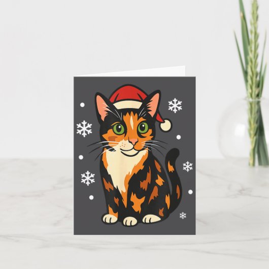 Holiday Kitten Cute Christmas Cat Design Uni  カード (正面)