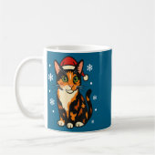 Holiday Kitten Cute Christmas Cat Design Uni  コーヒーマグカップ (左)