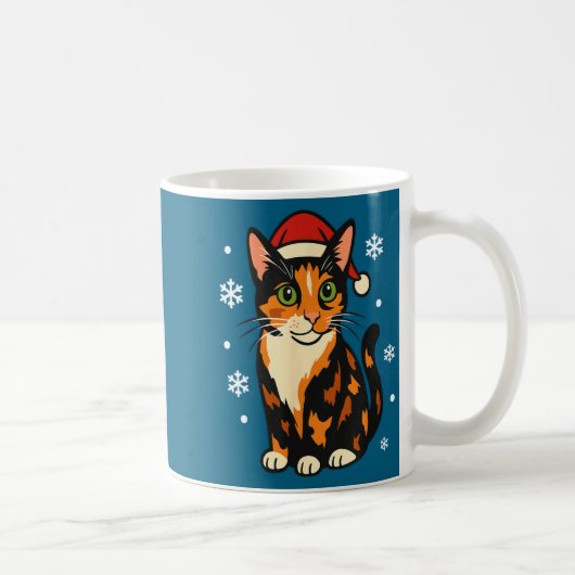 Holiday Kitten Cute Christmas Cat Design Uni  コーヒーマグカップ (右)