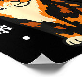 Holiday Kitten Cute Christmas Cat Design Uni  ポスター (角)