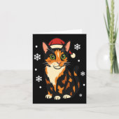 Holiday Kitten Cute Christmas Cat Design Uni Long  カード (正面)