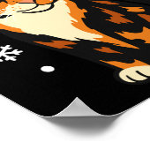 Holiday Kitten Cute Christmas Cat Design Uni Long  ポスター (角)