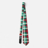Holiday Labradoodle Red Green Plaid Christmas ネクタイ (裏面)