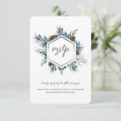 Holiday Leafy Response RSVPのサイ結婚トカード 出欠カード (スタンド正面)