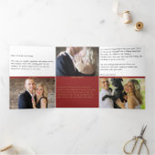 Holiday Letter with Photo - Candy Canes 三つ折り招待状 (内部)