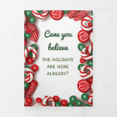 Holiday Letter with Photo - Candy Canes 三つ折り招待状 (カバー)