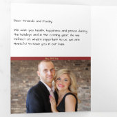 Holiday Letter with Photo - Candy Canes 三つ折り招待状 (内部最初)