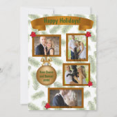 Holiday Letter with Photo - Fir Branches シーズンカード (正面)