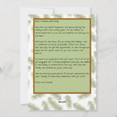 Holiday Letter with Photo - Fir Branches シーズンカード (裏面)
