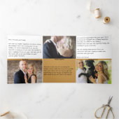 Holiday Letter with Photo - Golden Moments 三つ折り招待状 (内部)