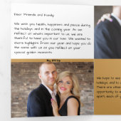 Holiday Letter with Photo - Golden Moments 三つ折り招待状 (内部最初)