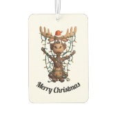 Holiday Lights Moose カーエアーフレッシュナー (裏面)