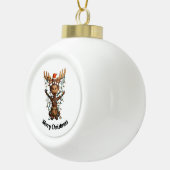 Holiday Lights Moose セラミックボールオーナメント (右)