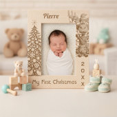 Holiday Lights Moose レーザー彫刻フレーム