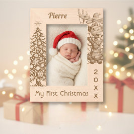 Holiday Lights Moose レーザー彫刻フレーム