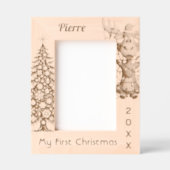 Holiday Lights Moose レーザー彫刻フレーム (正面)