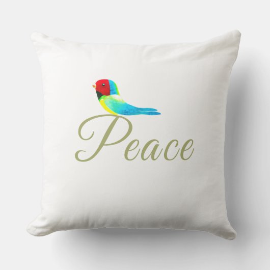 Holiday Little Bird Messenger of Peace クッション (正面)