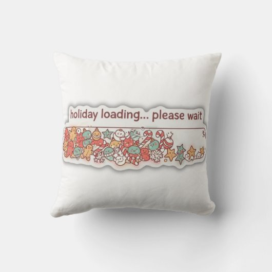 Holiday Loading Christmas Progress Bar Decorative  クッション (裏面)