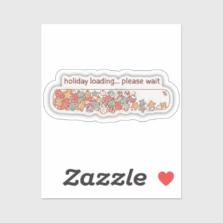 Holiday Loading Progress Bar Cute Christmas Vinyl シール