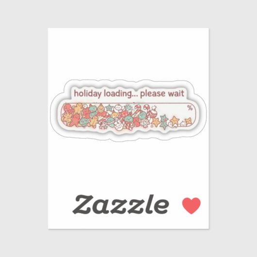 Holiday Loading Progress Bar Cute Christmas Vinyl シール (シート)
