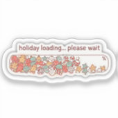 Holiday Loading Progress Bar Cute Christmas Vinyl シール (正面)