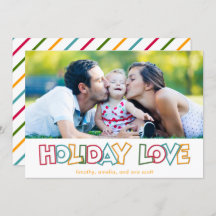 Holiday Love & Bright Christmasメリー Photo card
