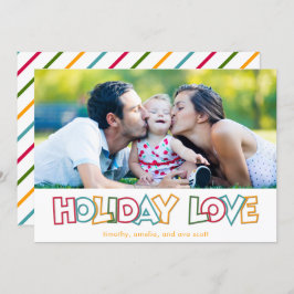 Holiday Love & Bright Christmasメリー Photo card シーズンカード