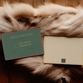 Holiday Luxe Elegant RSVP Card for Business