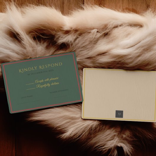 Holiday Luxe Elegant RSVP Card for Business
