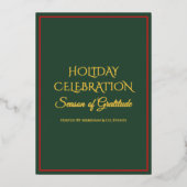 Holiday Luxe Foil Invitation Luxury Business Card 箔シーズンカード (正面)