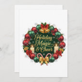 Holiday Magic & Cheer Festive Christmas  シーズンカード (正面/裏面)