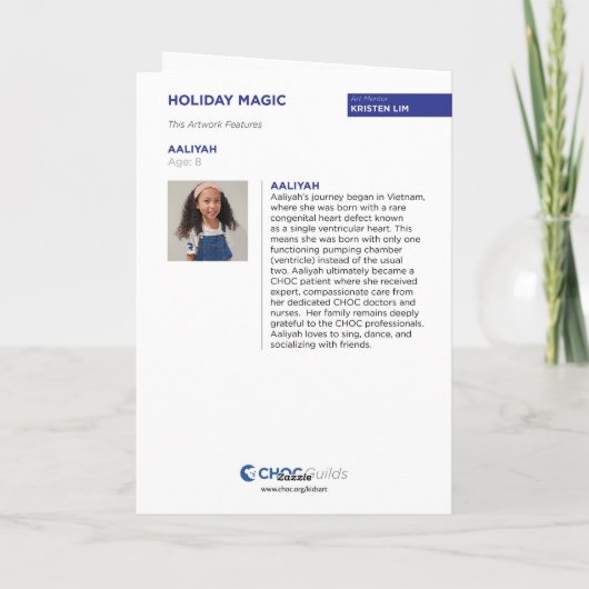 Holiday Magic - Kids Art for CHOC カード (裏面)