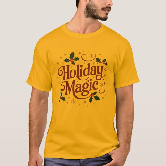 Holiday Magic Matching Christmas T-Shirts Tシャツ (正面)