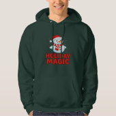 Holiday Magic Snowman Christmas Gift Hoodie Unisex パーカ (正面)