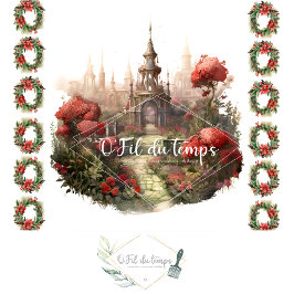 Holiday Magical Castle Decoupage Paper 薄葉紙