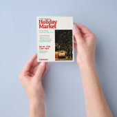 Holiday Market Retro Photo Flyer チラシ (手)