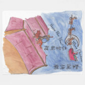 Holiday Meet & Greet #1 （クリスマス） フリースブランケット (正面(横))