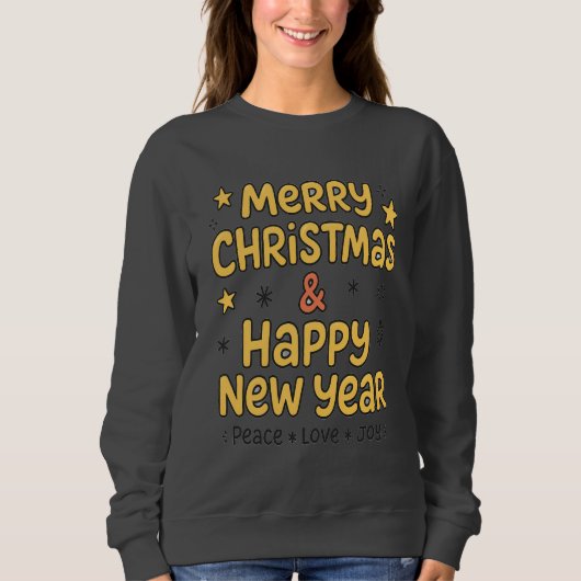 Holiday Merry Christmas Gift Sweatshirt for Women スウェットシャツ (正面)