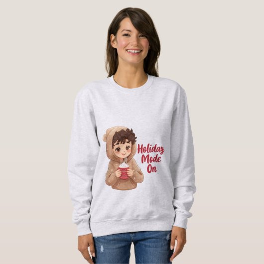 Holiday Mode On スウェットシャツ (正面フル)