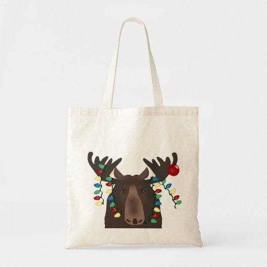 Holiday Moose Tote Bag トートバッグ (正面)