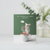 Holiday Mouse Oops Stirring Cup Funny Xmas Card シーズンカード (スタンド正面)