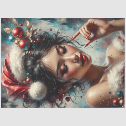 Holiday Muse Glamorous Christmas Fantasy Decoupage 薄葉紙 (正面)