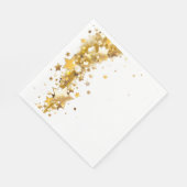 Holiday Napkin Gold Stars スタンダードランチョンナプキン (角)