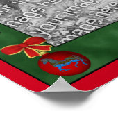 Holiday Nutcrackerのオーナメントフレームあなたの写真を追加 ポスター (角)