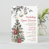 Holiday Open House Christmas Tree Holiday Party 招待状 (スタンド正面)
