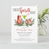 Holiday Open House Festive Christmas Cocktails 招待状 (スタンド正面)