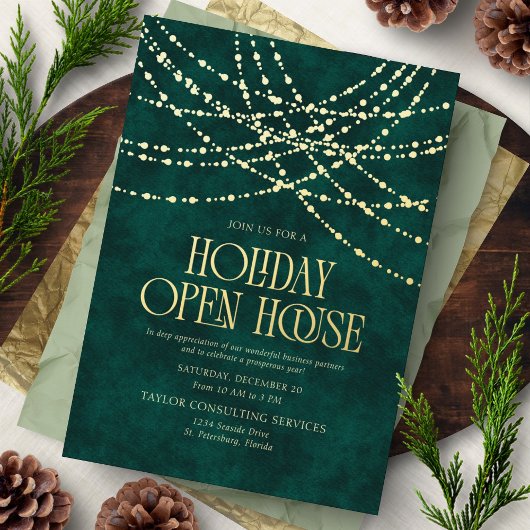 Holiday Open House Invitation 箔招待状