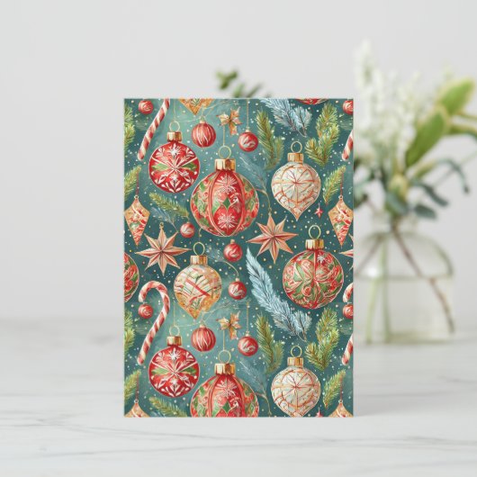 Holiday Ornaments  Party Invitation 招待状 (スタンド正面)