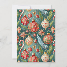 Holiday Ornaments  Party Invitation 招待状